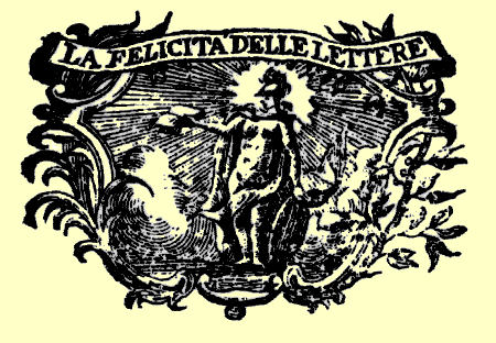 La felicità delle lettere (incisione napoletana del XVIII secolo): Logo Corab